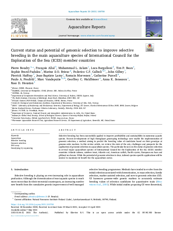 (PDF) Current status and potential of genomic selection to improve ...