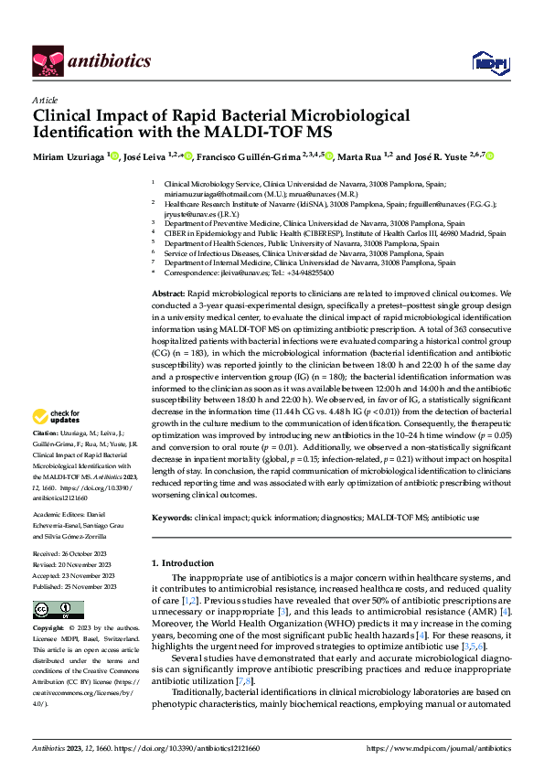 (PDF) Clinical Impact of Rapid Bacterial Microbiological Identification ...