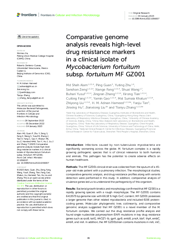 (PDF) Comparative genome analysis reveals high-level drug resistance ...