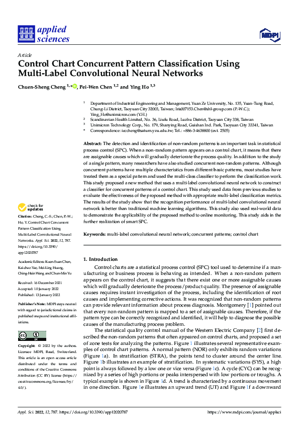 (PDF) Control Chart Concurrent Pattern Classification Using Multi-Label ...