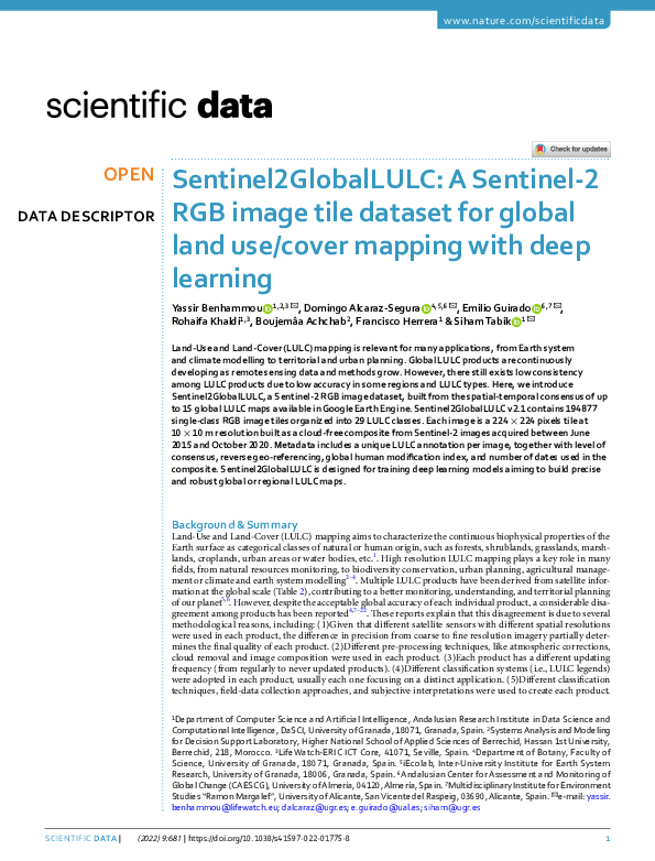 (PDF) Sentinel2GlobalLULC: A Sentinel-2 RGB image tile dataset for ...