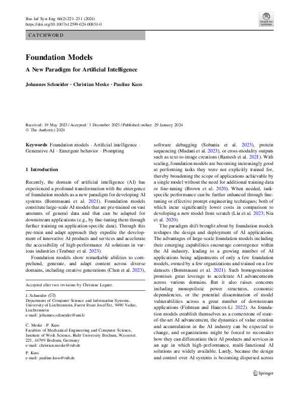 (PDF) Foundation Models
