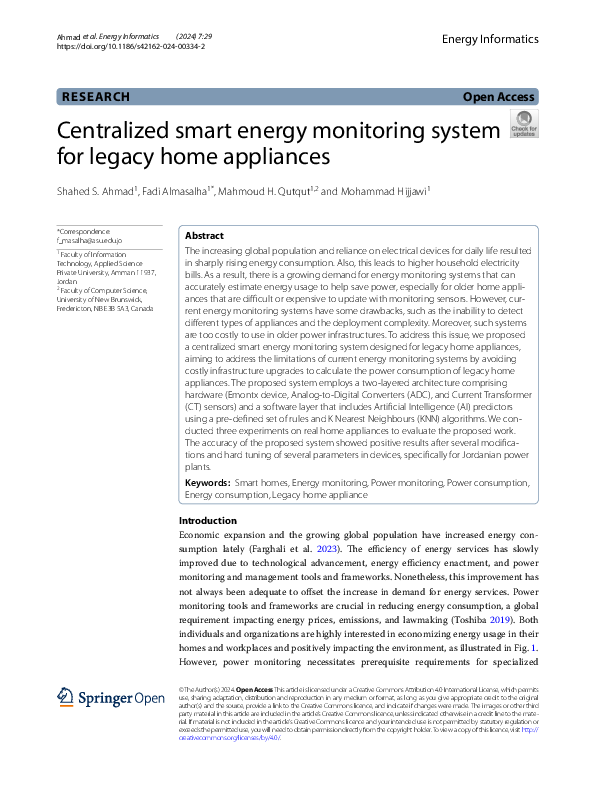 (PDF) Centralized smart energy monitoring system for legacy home appliances