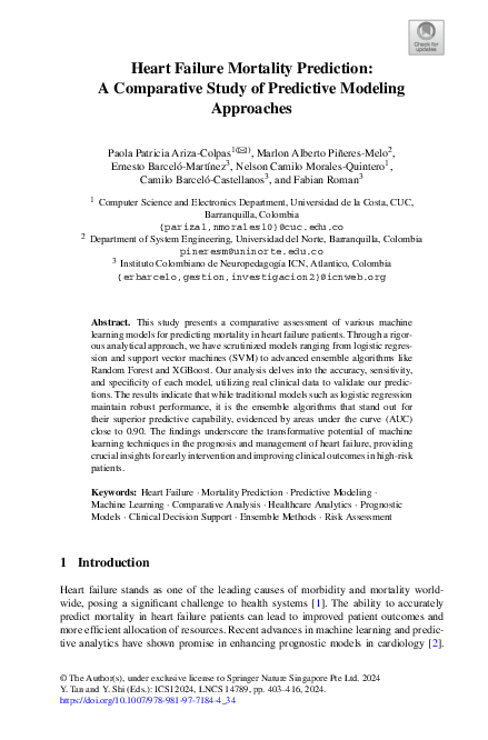 (PDF) Heart Failure Mortality Prediction: A Comparative Study of ...
