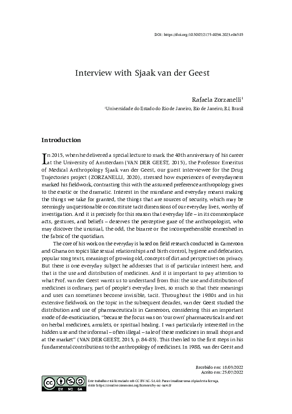(PDF) Interview with Sjaak van der Geest