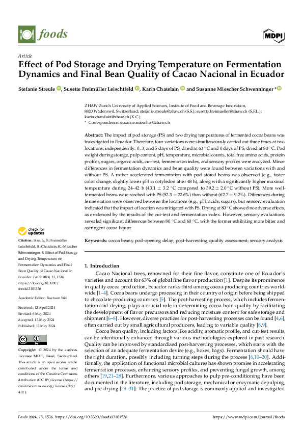 (PDF) Effect of Pod Storage and Drying Temperature on Fermentation ...