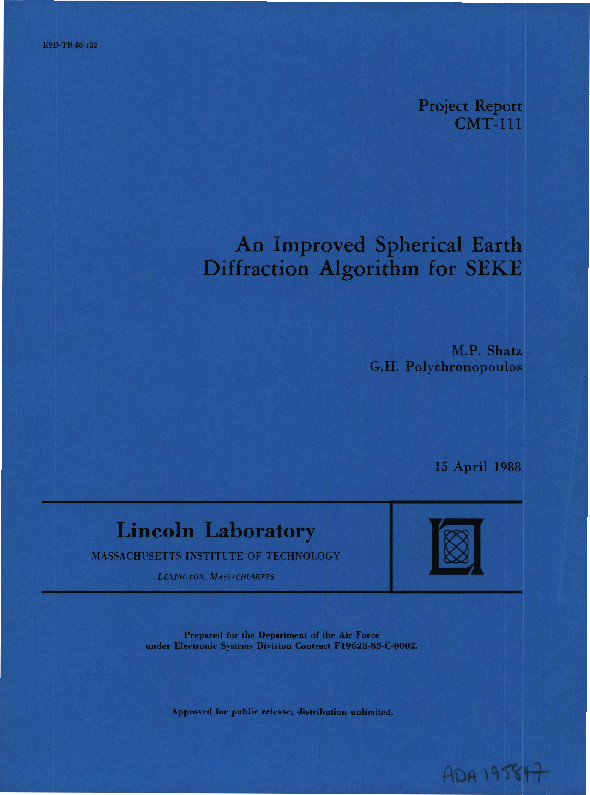 (PDF) An Improved Spherical Earth Diffraction Algorithm for SEKE