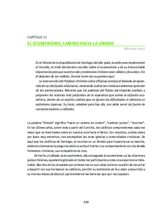 (PDF) El ecumenismo, camino hacia la unidad