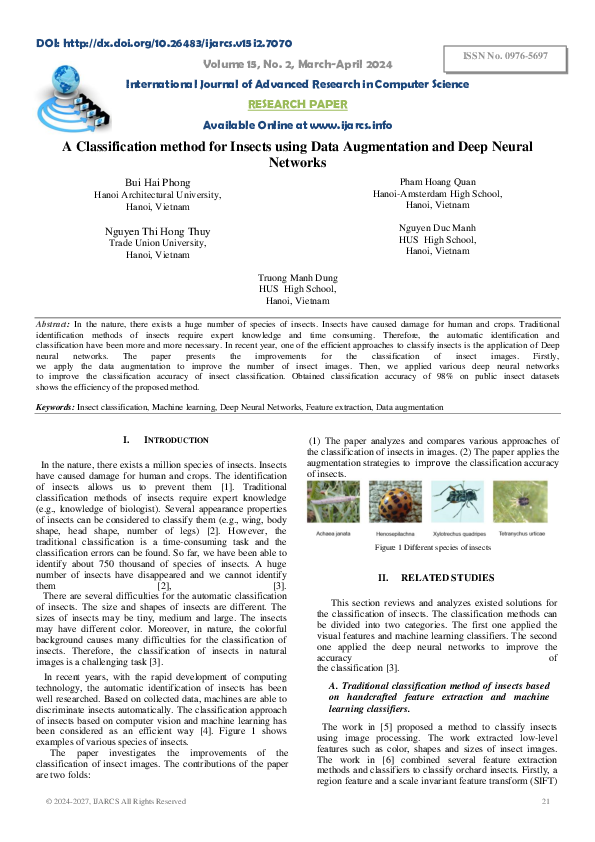 (PDF) A Classification method for Insects using Data Augmentation and ...
