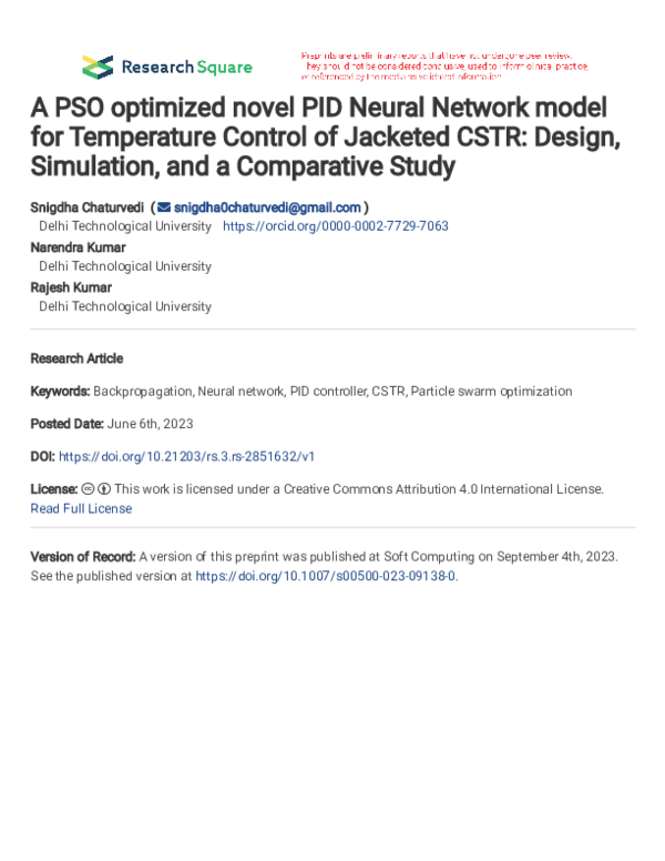 (PDF) A PSO optimized novel PID Neural Network model for Temperature ...