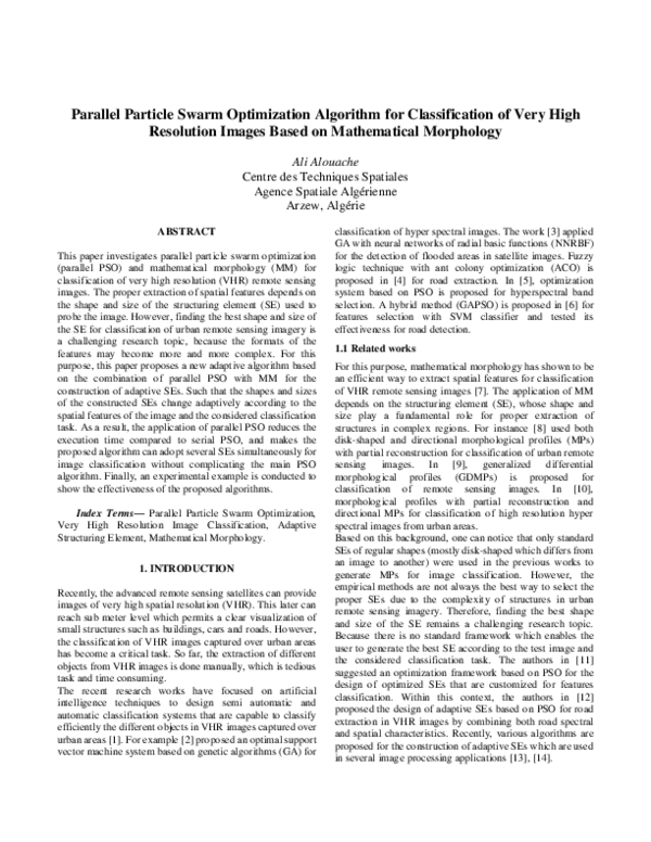 (PDF) Parallel Particle Swarm Optimization Algorithm for Classification ...