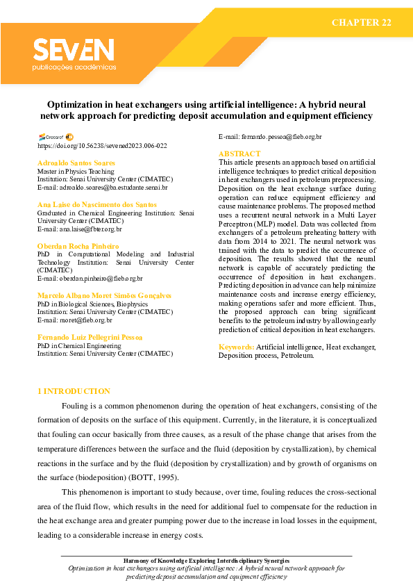 (PDF) Optimization in heat exchangers using artificial intelligence: A ...