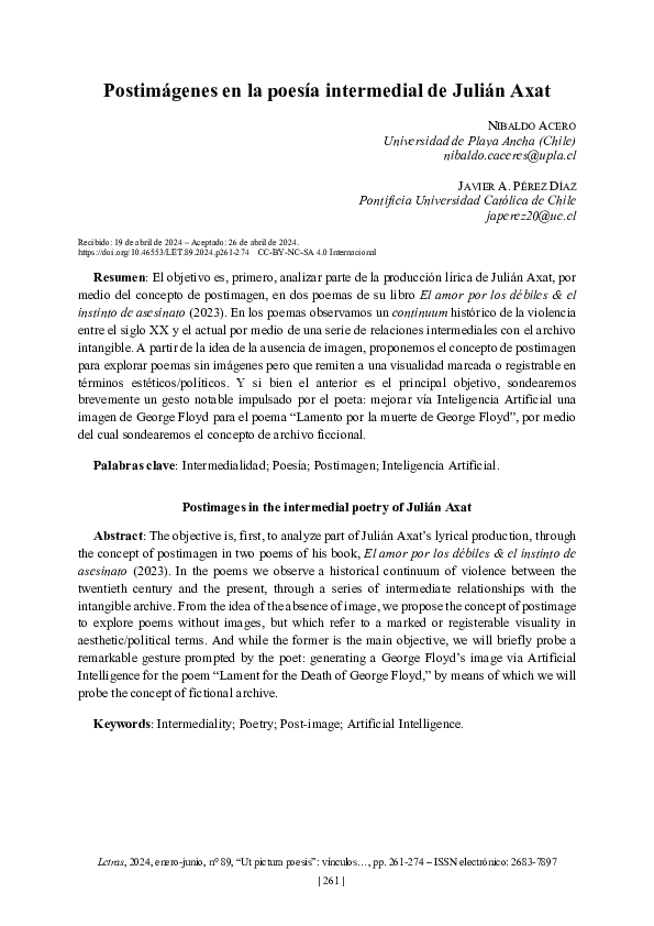 (PDF) Postimágenes en la poesía intermedial de Julián Axat