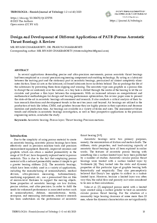 (PDF) Design and Development of Different Applications of PATB (Porous ...