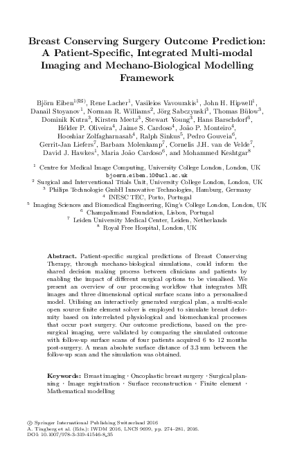 (PDF) Breast Conserving Surgery Outcome Prediction: A Patient-Specific ...