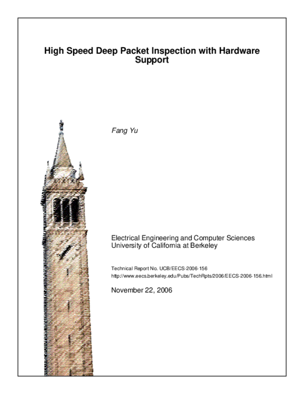 (PDF) High speed deep packet inspection with hardware support