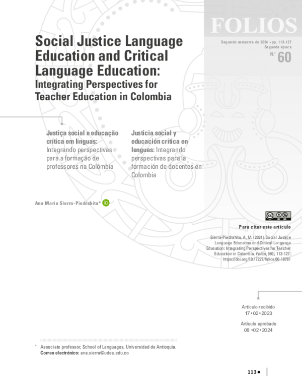 (PDF) Social Justice Language Education and Critical Language Education ...