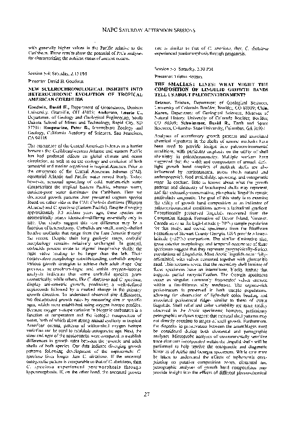 (PDF) New Sclerochronological Insights into Heterochronic Evolution of ...