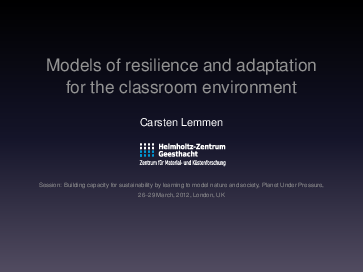 (PDF) Models of resilience and adaptation for the classroom environment