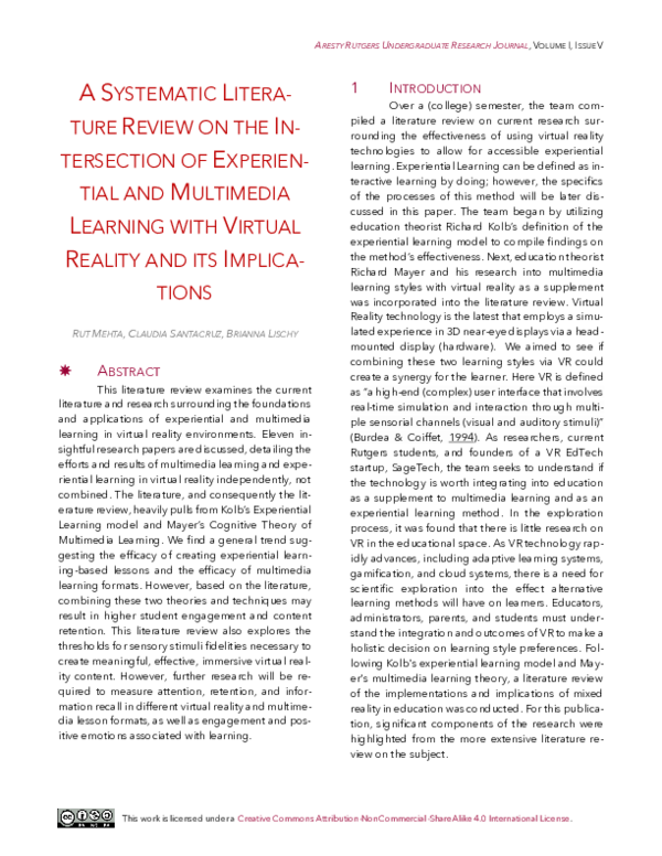 (PDF) A Systematic Literature Review on the Intersection of ...