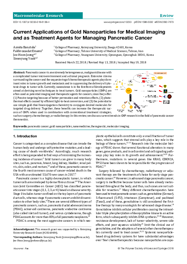 (PDF) Current Applications of Gold Nanoparticles for Medical Imaging ...