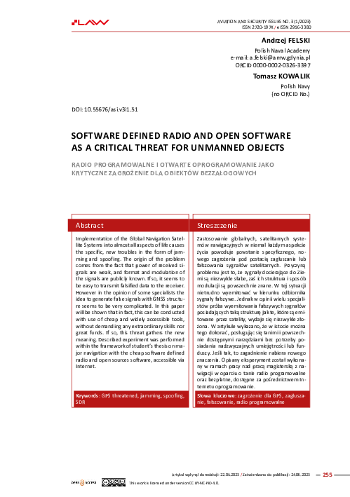 (PDF) Software Defined Radio and Open Software as a Critical Threat for ...