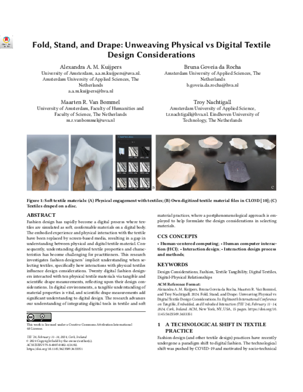 (PDF) Fold, Stand and Drape: Unweaving Physical vs Digital Textile ...