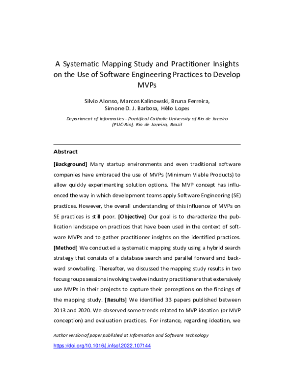 (PDF) A systematic mapping study and practitioner insights on the use ...