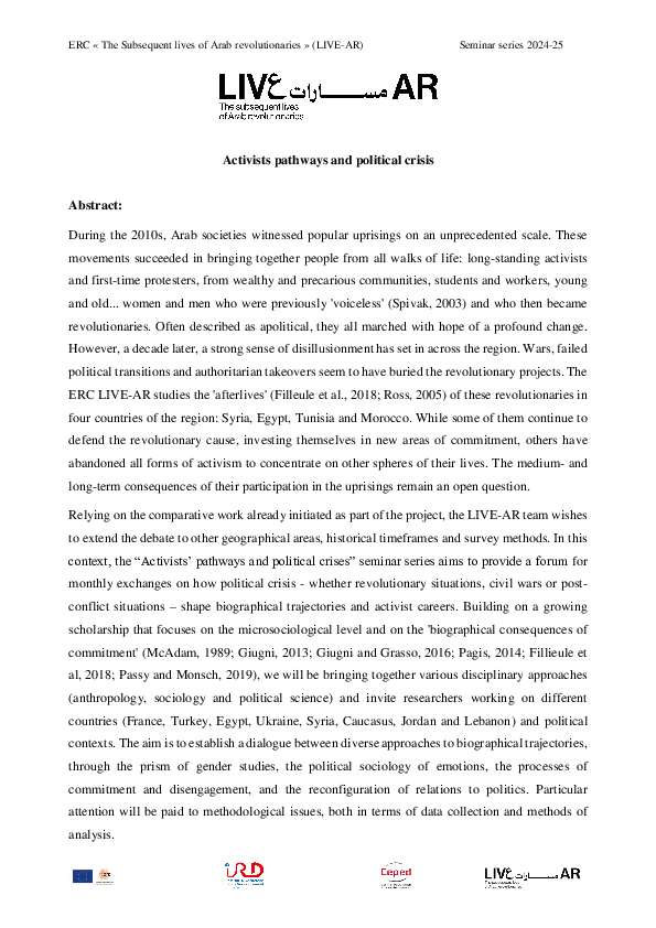 (PDF) LIVE AR seminar series 2024-2025 _ Abstract and program