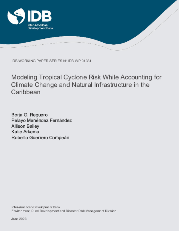 (PDF) Modeling Tropical Cyclone Risk While Accounting for Climate ...