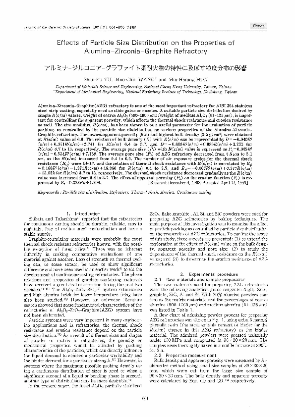 (PDF) Effects of Particle Size Distribution on the Properties and ...