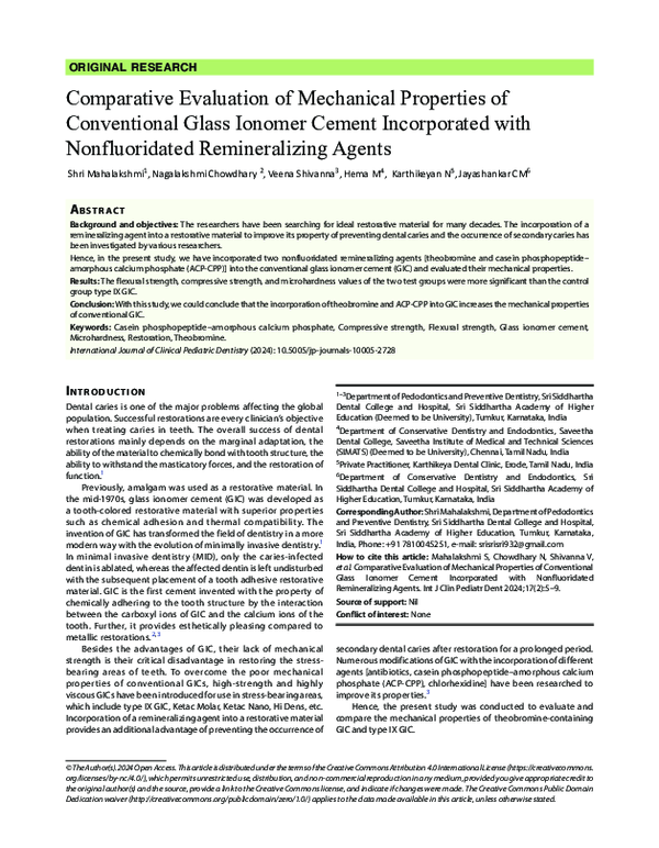 (PDF) Comparative Evaluation of Mechanical Properties of Conventional ...