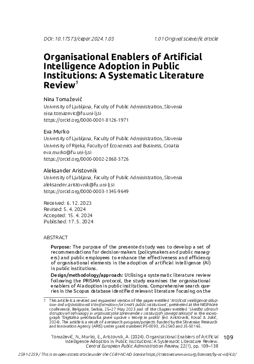 (PDF) Organisational Enablers of Artificial Intelligence Adoption in ...