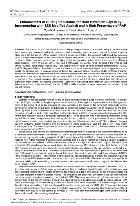 (PDF) Enhancement of Rutting Resistance for HMA Pavement Layers by ...