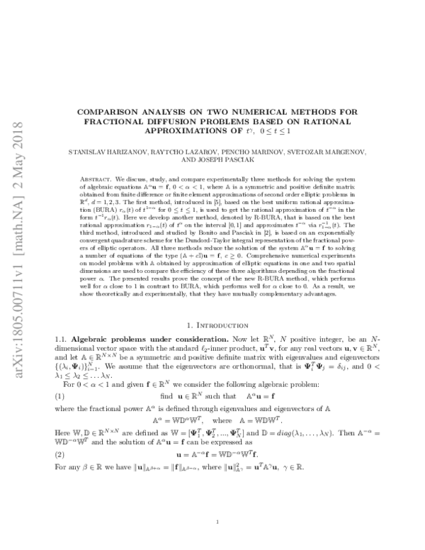 (PDF) Comparison analysis on two numerical methods for fractional ...