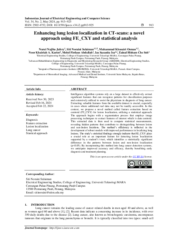 (PDF) Enhancing lung lesion localization in CT-scans: a novel approach ...