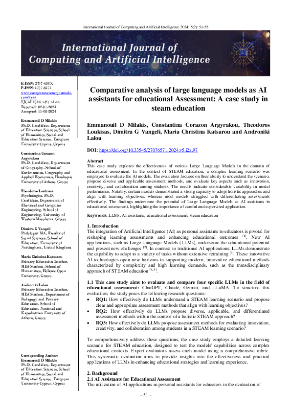 (PDF) Comparative analysis of Large Language Models as AI assistants ...