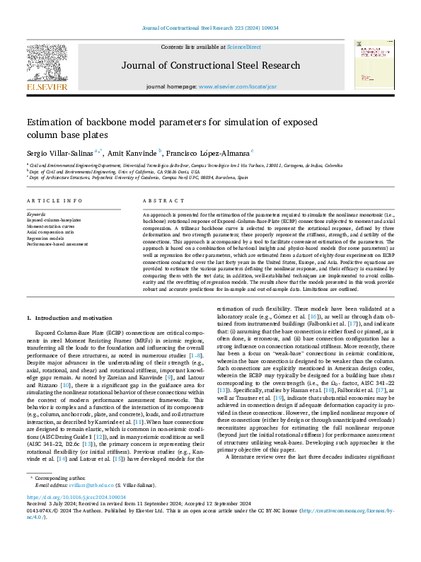 (PDF) Estimation of backbone model parameters for simulation of exposed ...