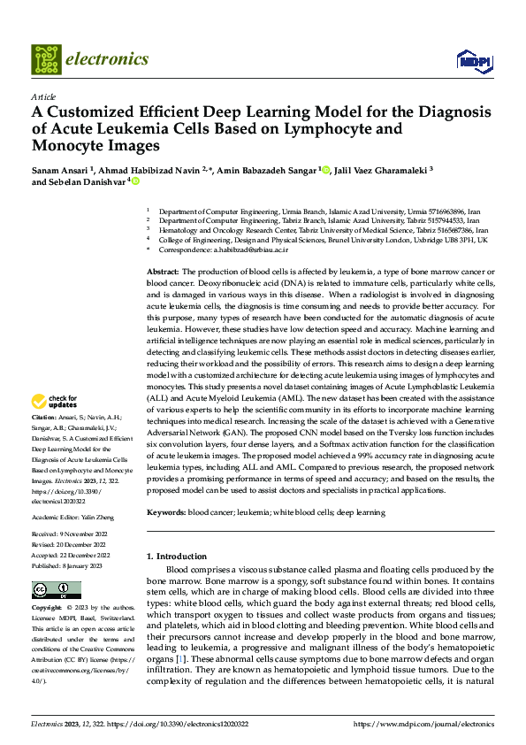 (PDF) A Customized Efficient Deep Learning Model for the Diagnosis of ...