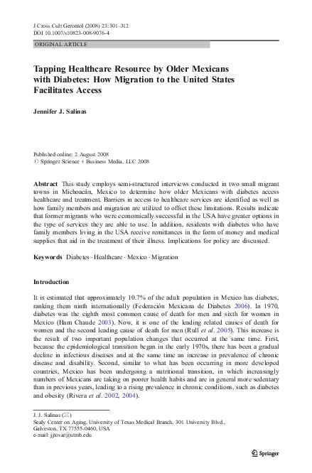 (PDF) Tapping Healthcare Resource by Older Mexicans with Diabetes: How ...