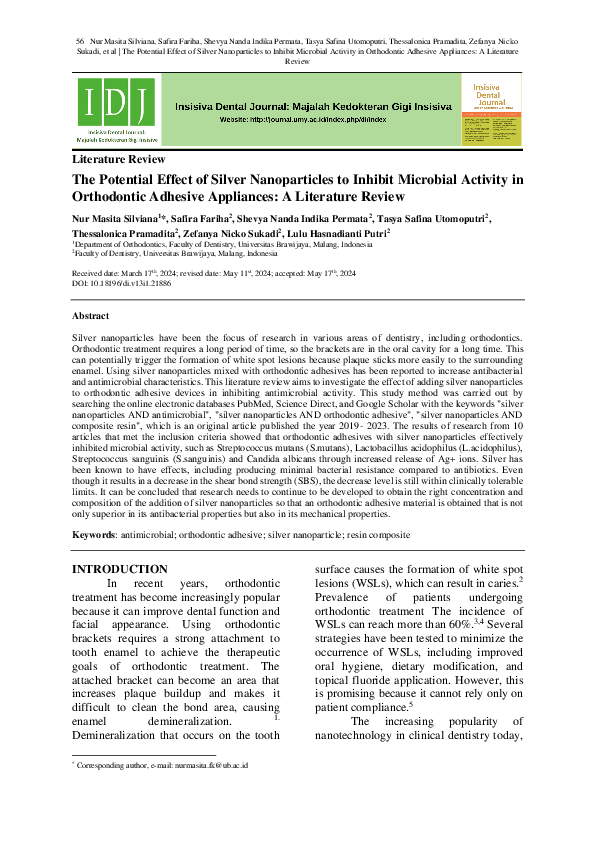 (PDF) The potential effect of silver nanoparticles to inhibit microbial ...