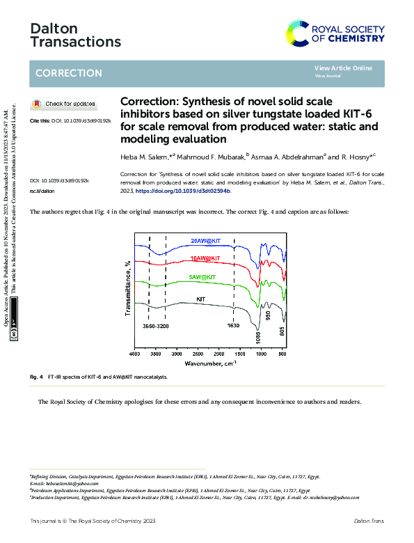 (PDF) Correction: Synthesis of novel solid scale inhibitors based on ...