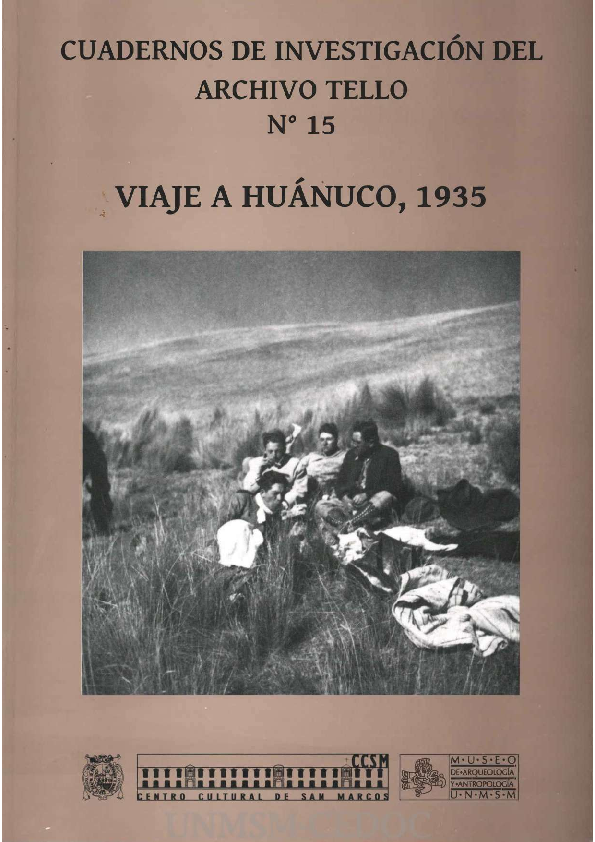(PDF) La exploración de Julio C. Tello a Huánuco Pampa (1935): una ...