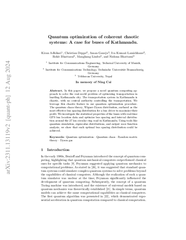 (PDF) Quantum optimization of coherent chaotic systems: A case for ...