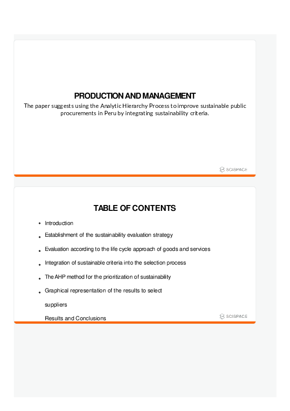 (PDF) Supplier selection prioritizing sustainable criteria for products ...