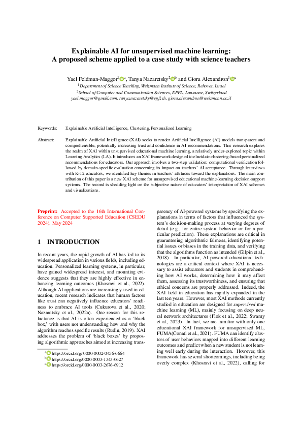 (PDF) Explainable AI for unsupervised machine learning: A proposed ...