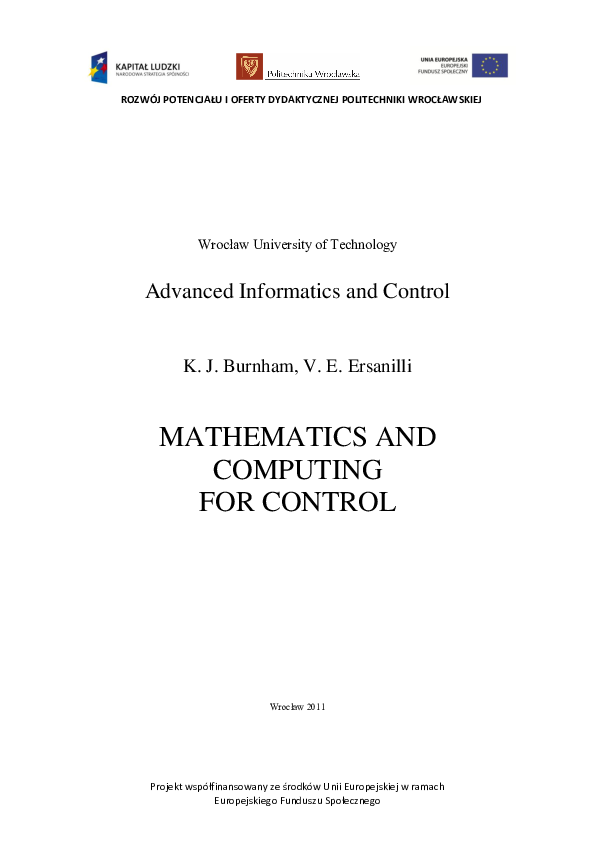 (PDF) Mathematics and computing for control