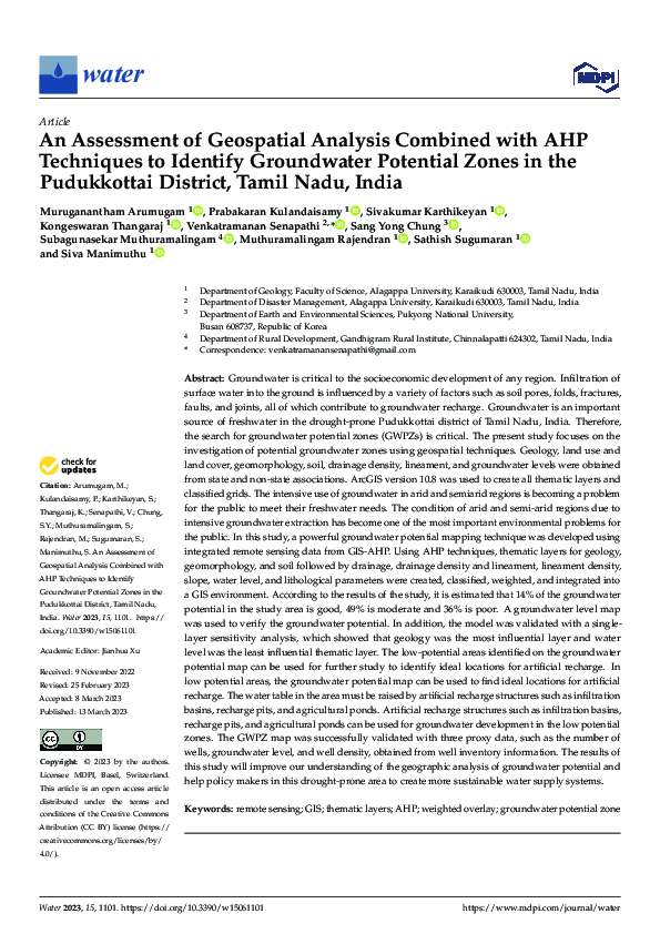 (PDF) An Assessment of Geospatial Analysis Combined with AHP Techniques ...