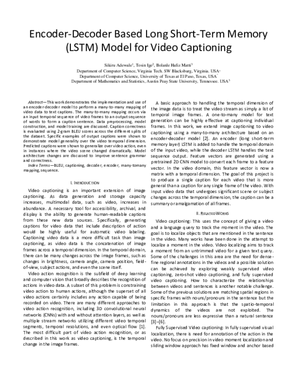 (PDF) Encoder-Decoder Based Long Short-Term Memory (LSTM) Model for ...