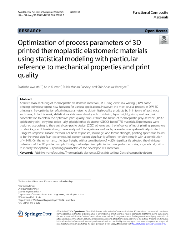 (PDF) Optimization of process parameters of 3D printed thermoplastic ...